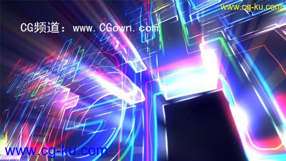 霓虹灯光线标志与文本Videohive Neon Opener – for Logos and Texts AE模板的图片1