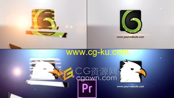 2种效果明亮耀斑品牌标识企业LOGO动画视频制作-PR模板的图片1