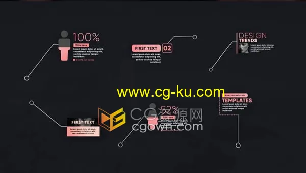 AE模板-线条呼出指示线大标注标题放大文字注释动画的图片1