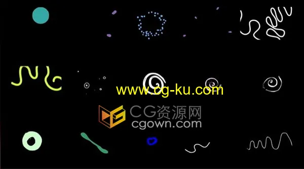 AE图形模板抽象动画元素制作抖音短视频特效的图片1