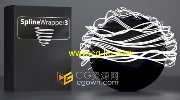 C4DZone Spline Wrapper v3.0 C4D三维样条线缠绕包裹工具插件的图片1