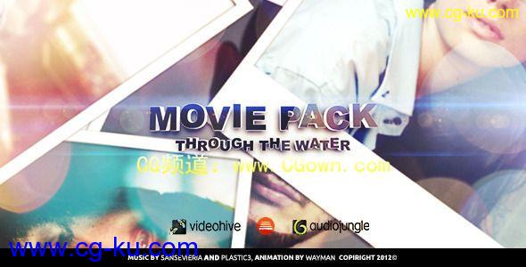 电影预告相册包Videohive Movie Pack Through The Water AE模板的图片1