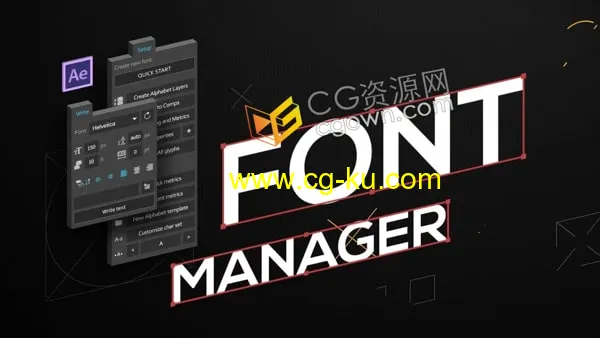 Font Manager v2.0.1 AE制作英文字母书写MG动画脚本的图片1