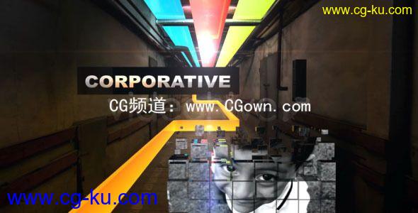 多彩的走廊包装片头Videohive Colorful Corridor Opener AE模板的图片1