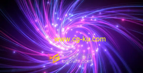 AE模板多彩梦幻流动光带发光线条标志动画Light Streaks Logo的图片1