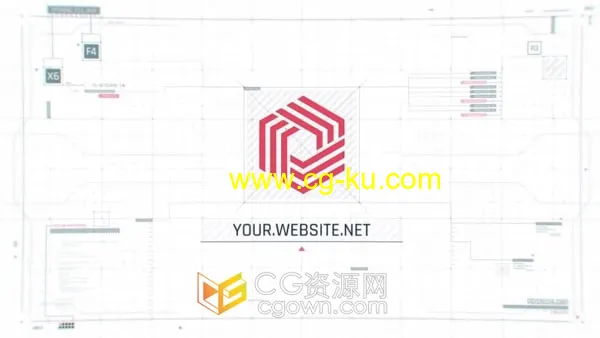 技术用户界面UI屏幕标志动画AE片头模板的图片1