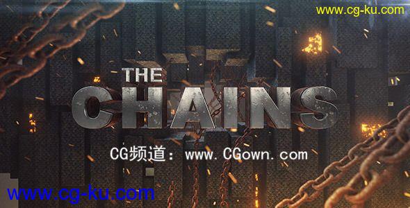 三维铁链片头Videohive Chains Element 3D Title Sequence AE模板的图片1