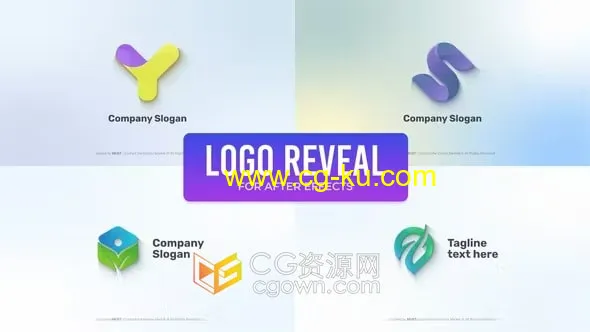 AE标志动画模板现代简约的风格LOGO展示的图片1