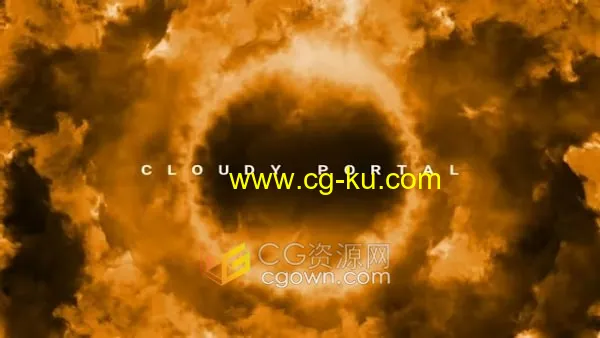 4k分辨率燃烧热浪黄色云朵抽象背景动画视频素材的图片1