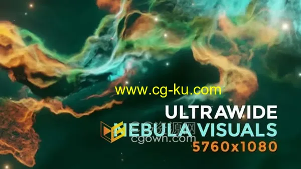 5K分辨率5760×1080宽屏视觉效果星云动态背景视频素材的图片1