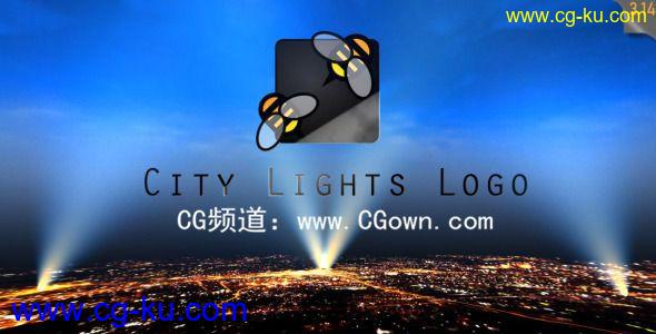 城市之光标志Videohive City Lights Logo AE模板的图片1