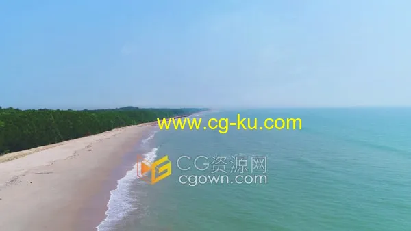 4K分辨率无人机航拍热带夏季海滩场景视频素材下载的图片1