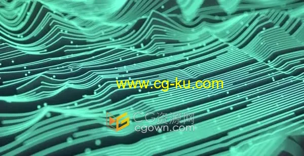 4K数字抽象线条粒子生长动画背景视频素材免费下载的图片1