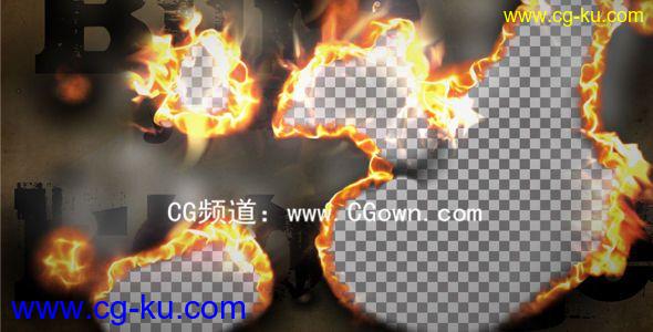 燃烧烟雾过渡Videohive Burn Smoke Transition AE模板的图片1