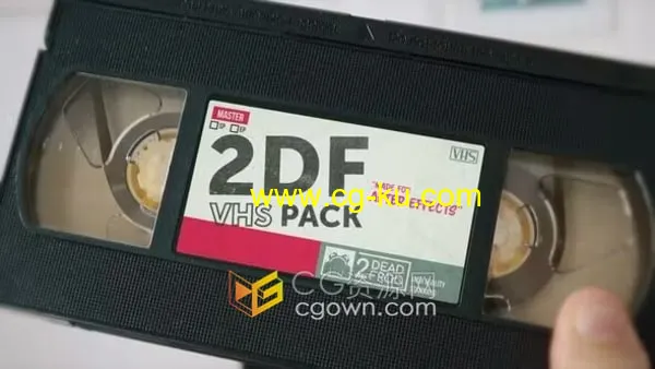2DF VHS Pack怀旧复古磁带电视录像机真实场景过渡效果-AE模板的图片1