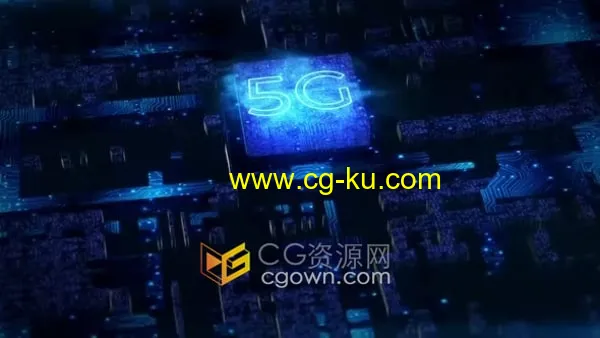5G芯片背景全球信息互联网光线动画视频素材的图片1