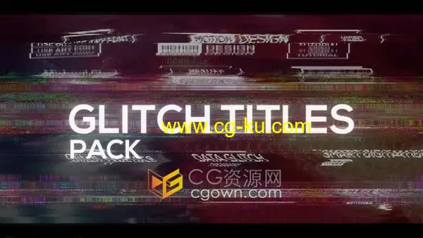 Glitch Titles Pack技术故障开场标题AE模板的图片1