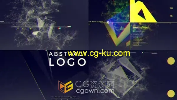 AE科技片头模板-Logo Abstract抽象大气企业标志揭示动画的图片1