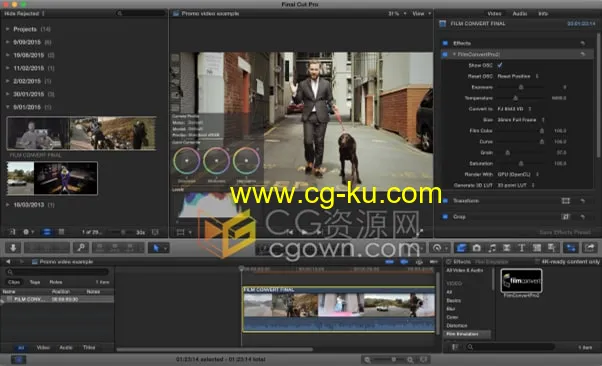 FilmConvert Nitrate v3.22 FCPX插件数字转胶片调色工具的图片1