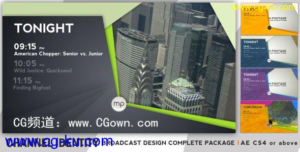 频道整体包装Videohive Broadcast Complete Package Channel Identity AE模板的图片1