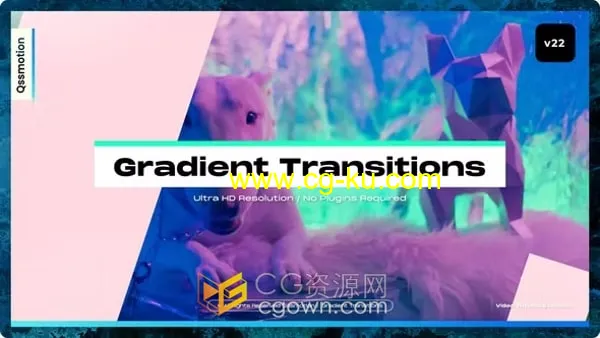 AE转场模板-支持高达8K的任何分辨率渐变过渡Gradient Transitions的图片1