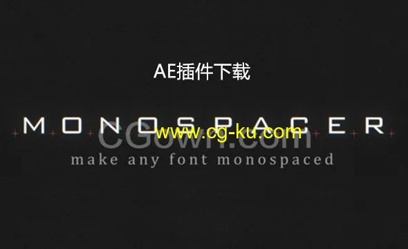 Monospacer v1.2.2 Win/Mac AE插件字体变化等间距工具的图片1