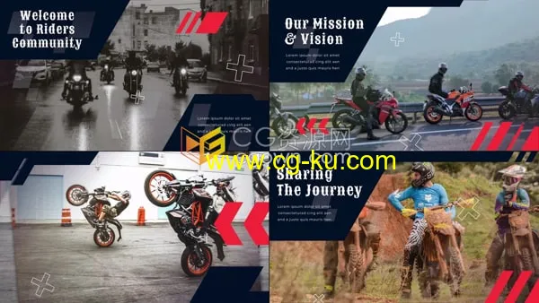 AE模板-冒险骑行户外运动宣传视频Motorcycle Slideshow的图片1