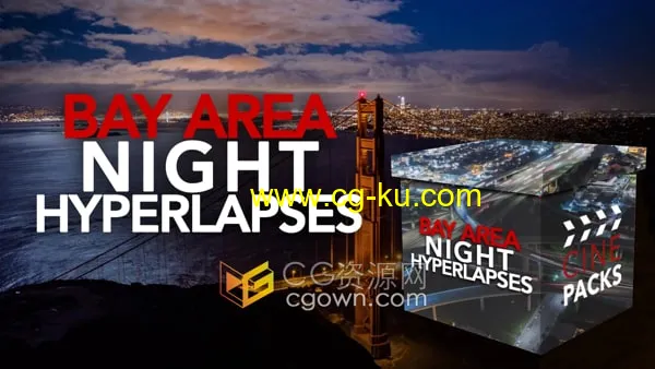 Bay Area Night Hyperlapses旧金山夜间城市夜景延时拍摄4K实拍视频素材的图片1