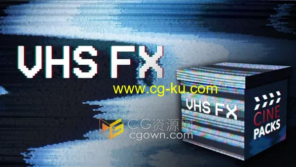 VHS FX故障效果纹理4K分辨率叠加视频素材下载的图片1