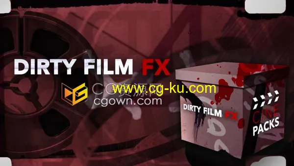 Dirty Film FX 54种肮脏旧胶片损坏划痕动画效果视频素材的图片1