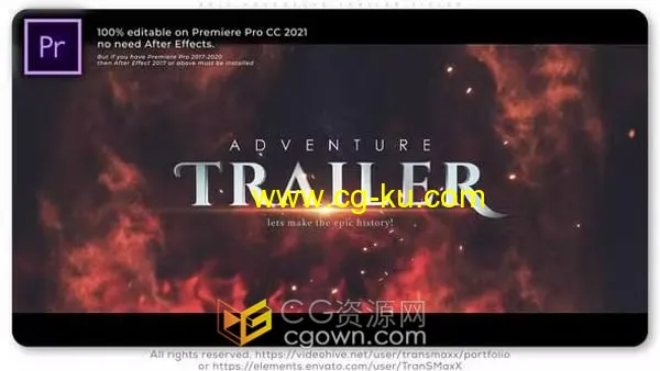 AE与PR模板-史诗冒险预告片标题Epic Adventure Trailer Titles的图片1