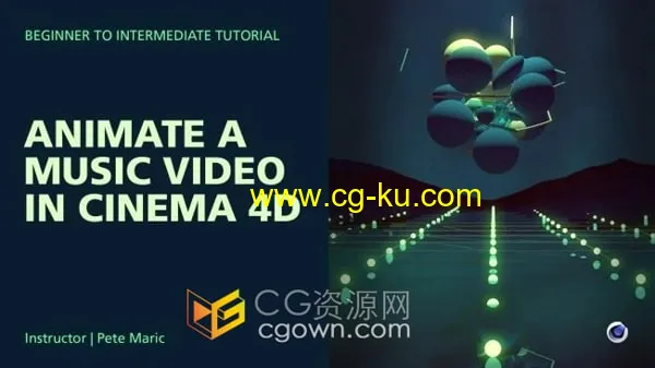 C4D教程为音乐制作可视化场景动画效果视频的图片1