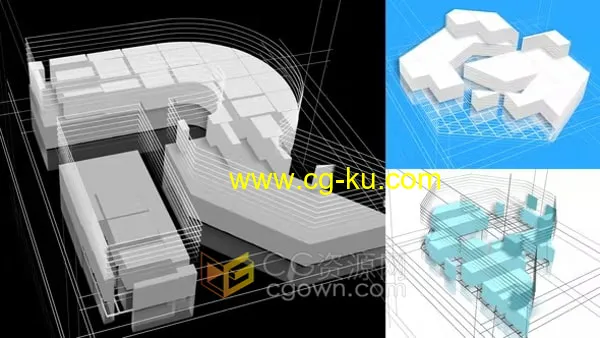 Logo Build 3D AE模板构建场景线条线框三维标志动画视频的图片1