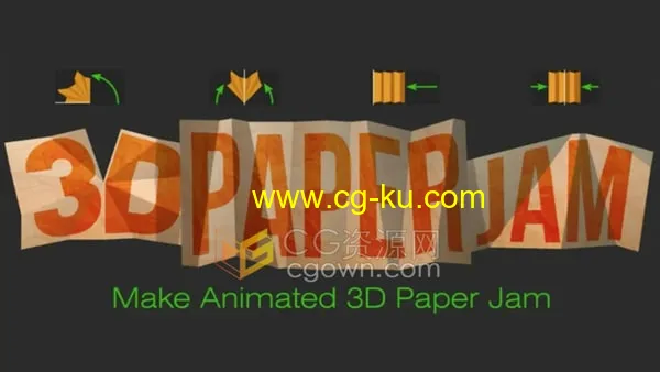 AE脚本3D Paper Jam v1.2.1制作纸张折叠展开图形动画效果的图片1