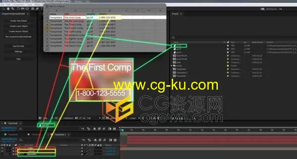 CompsFromSpreadsheet v5.1.9 AE脚本根据电子表格生成合成图层工具的图片1