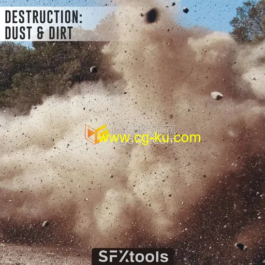 SFXtools–Destruction Dust and Dirt 沙土碎石块儿倾倒涓流跌落破坏音效下载的图片1