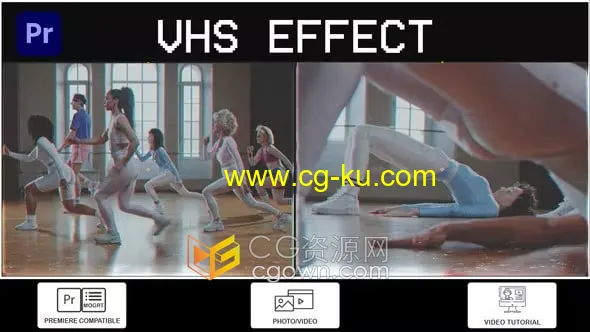 PR模板-制作图像视频老式复古怀旧录像带效果VHS Effect的图片1