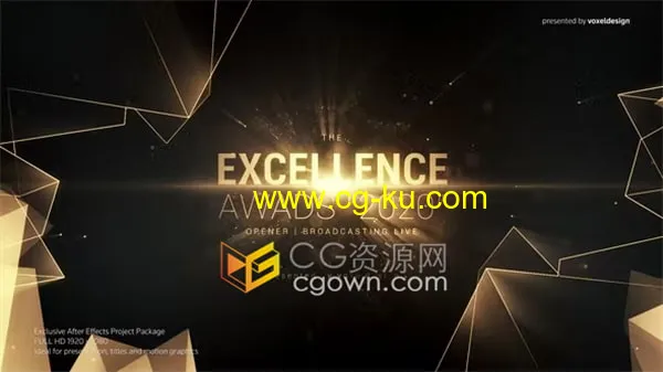 AE模板-大气颁奖典礼电影宣传周年庆晚会包装时装秀活动视频Excellence Awards Opener的图片1