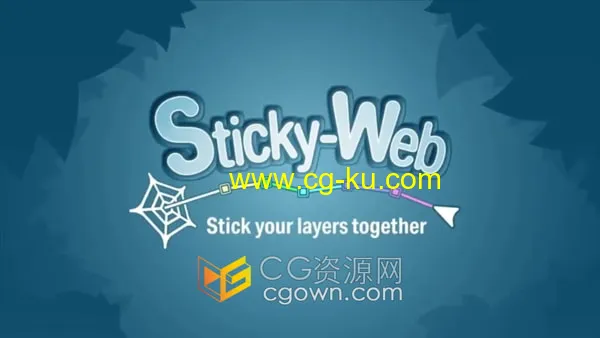 Sticky-Web v1.0 AE脚本快速在合成图层父子关系链接的图片1