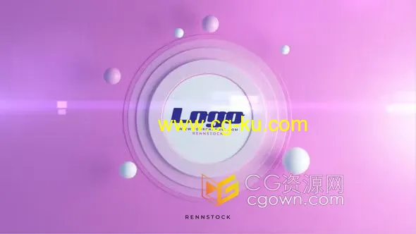 AE模板-简单大方三维圆形标志动画3d Circle Logo的图片1