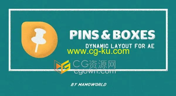 AE脚本Pins & Boxes v.1.1.003 制作自适应大小文字方框动画的图片1