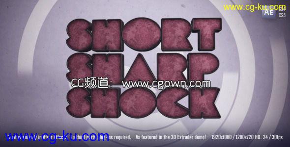 短期大幅震荡Videohive Short Sharp Shock AE模板的图片1