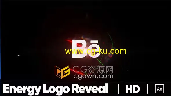 AE模板-炫丽能量火花爆炸元素毛刺故障标志动画Energy Logo Reveal的图片1