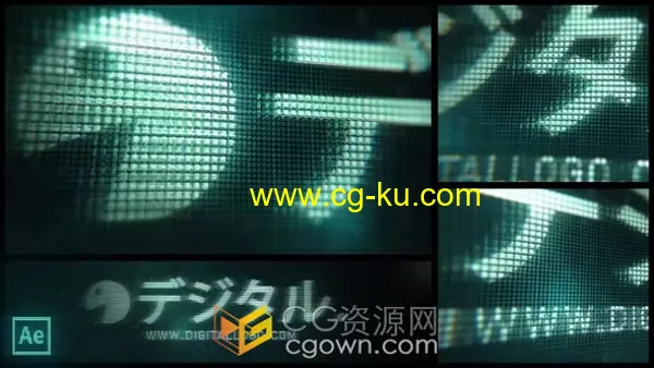 AE模板-LED电子液晶数码显示器标志动画Lcd Digital logo Reveal的图片1