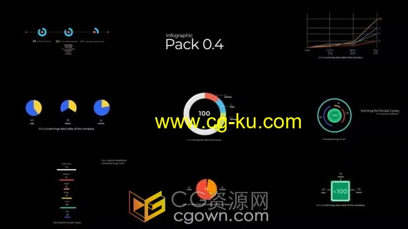 Infographic Pack 8种信息图表动画PR模板的图片1