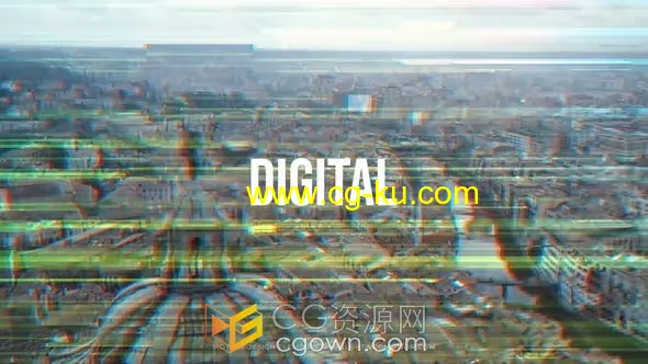 Digital Glitch 20种数字故障线条干扰毛刺特效AE模板的图片1