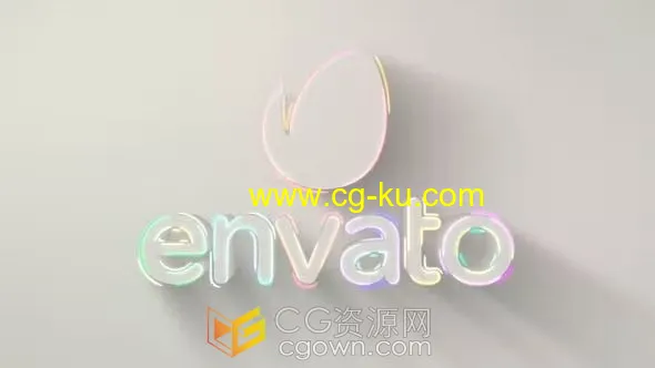 明亮彩色光线3D挤压LOGO动画视频片头AE模板的图片1