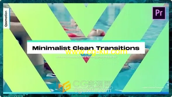 Clean Transitions简约图形动画视频转场过渡PR模板的图片1