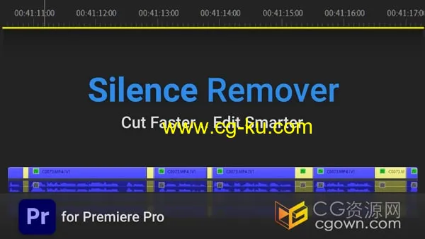 Silence Remover v1.2 PR脚本自动消除分离视频静音间隙剪辑神器插件的图片1