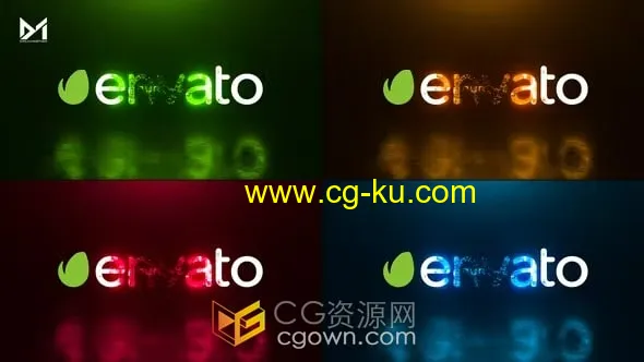 高科技数字故障发光特效LOGO动画AE模板的图片1